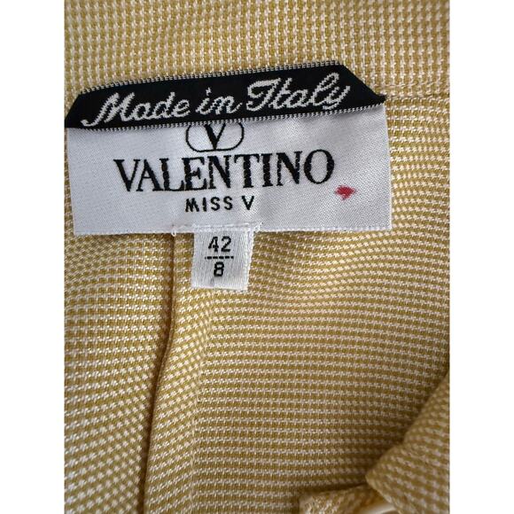 Vintage Valentino Miss V belted safari blouse top size 8 /42 - Picture 9 of 11